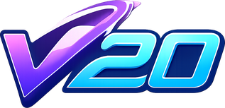 Logo v20 berwarna cerah